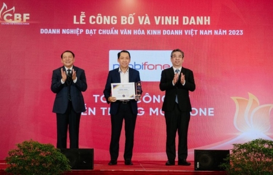 MobiFone được tôn vinh là “Doanh nghiệp đạt chuẩn văn hóa kinh doanh Việt Nam” năm 2023