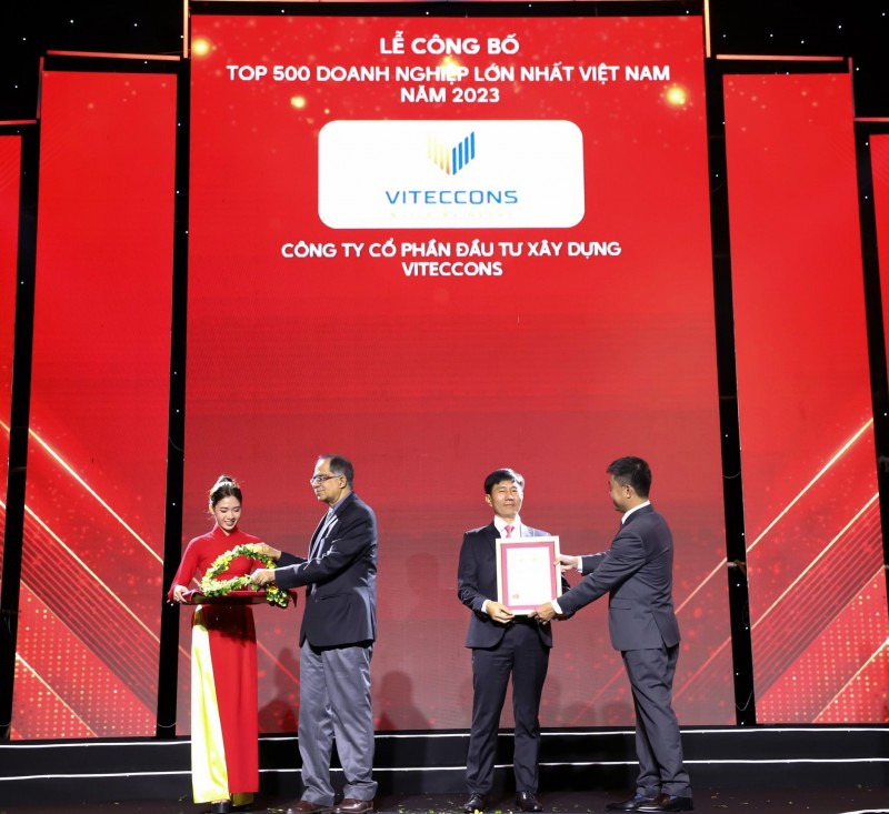 Viteccons đạt giải thưởng Top 500 doanh nghiệp lớn nhất Việt Nam