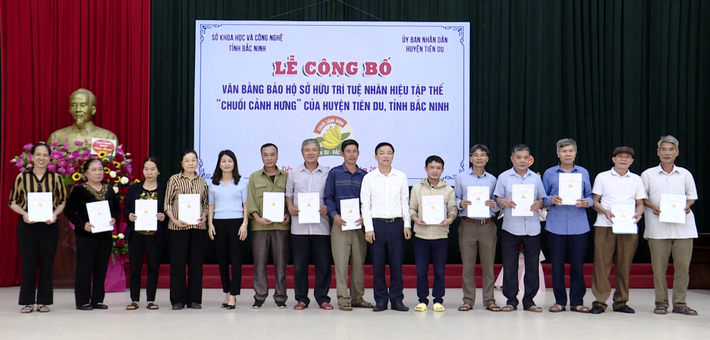 Bắc Ninh: Công bố văn bằng bảo hộ Nhãn hiệu tập thể Chuối Cảnh Hưng
