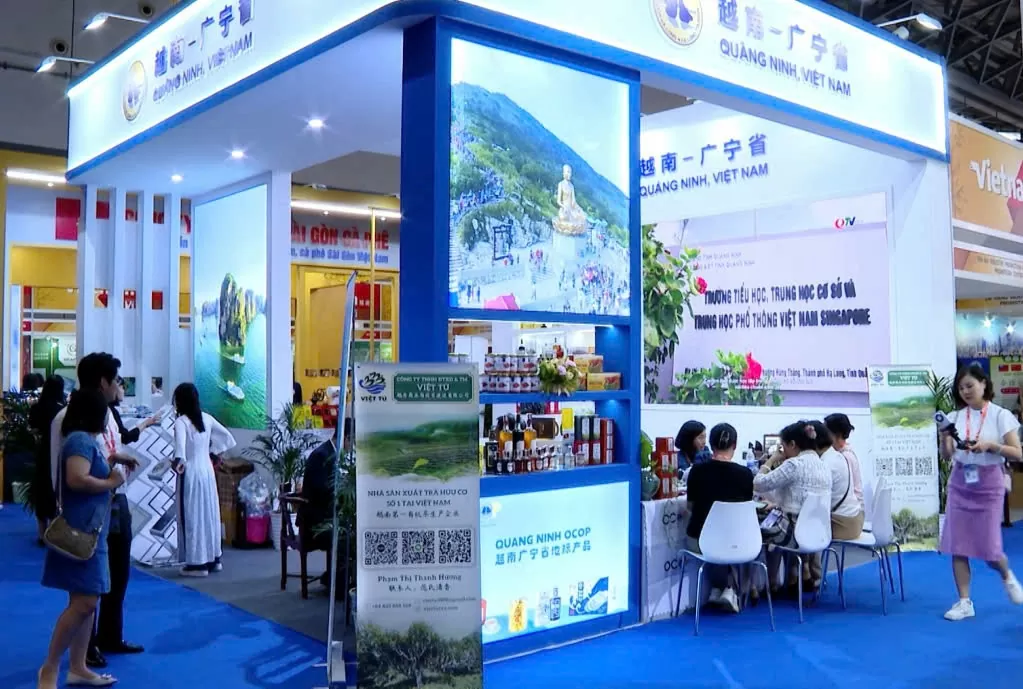 Gian hàng Quảng Ninh tại CAEXPO 21. Ảnh: Báo Quảng Ninh